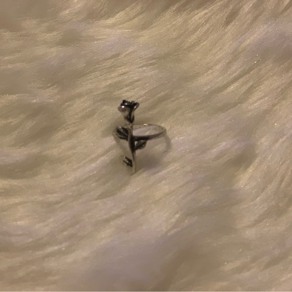 JEWELRY RING SILVER ROSE FLOWER - Picture 3 of 7